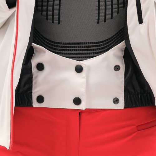 Куртка горнолыжная утепленная Gravity Premium WOMAN Gray-Red Fluo      фото 12