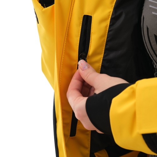 Куртка горнолыжная утепленная Gravity Premium WOMAN Yellow-Dark Ocean            фото 9