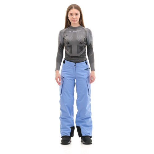 Штаны горнолыжные утепленные Gravity Premium WOMAN Gray-Blue  фото 4