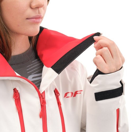 Куртка горнолыжная утепленная Gravity Premium WOMAN Gray-Red Fluo      фото 6
