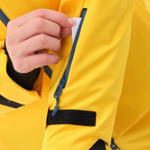 Куртка горнолыжная утепленная Gravity Premium WOMAN Yellow-Dark Ocean            фото 10