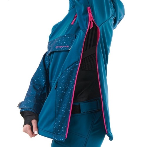 Куртка-анорак сноубордическая DF UKTUS Woman Dark Ocean - Pink фото 14