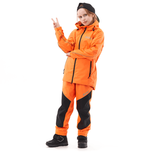 Комплект дождевой (куртка, брюки) EVO FOR TEEN ORANGE (мембрана) фото 4