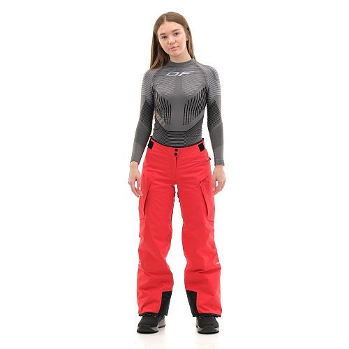 Штаны горнолыжные утепленные Gravity Premium WOMAN Red Fluo                           