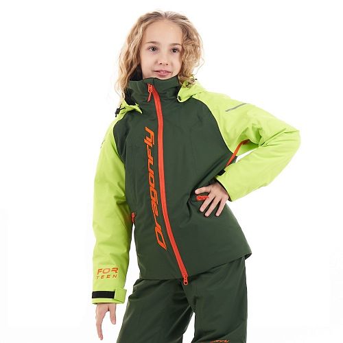 Куртка утепленная Gravity TEENAGER Green - Orange 2023                    