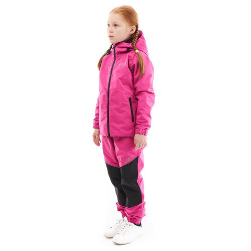 Детский комплект дождевой (куртка, брюки) EVO Kids PINK (мембрана) фото 2